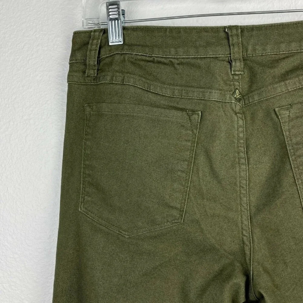 Prana Jeans Women's Size 6/28 x 31 Mid Rise Skinny Leg Stretch Denim Moss Green - Picture 4 of 9